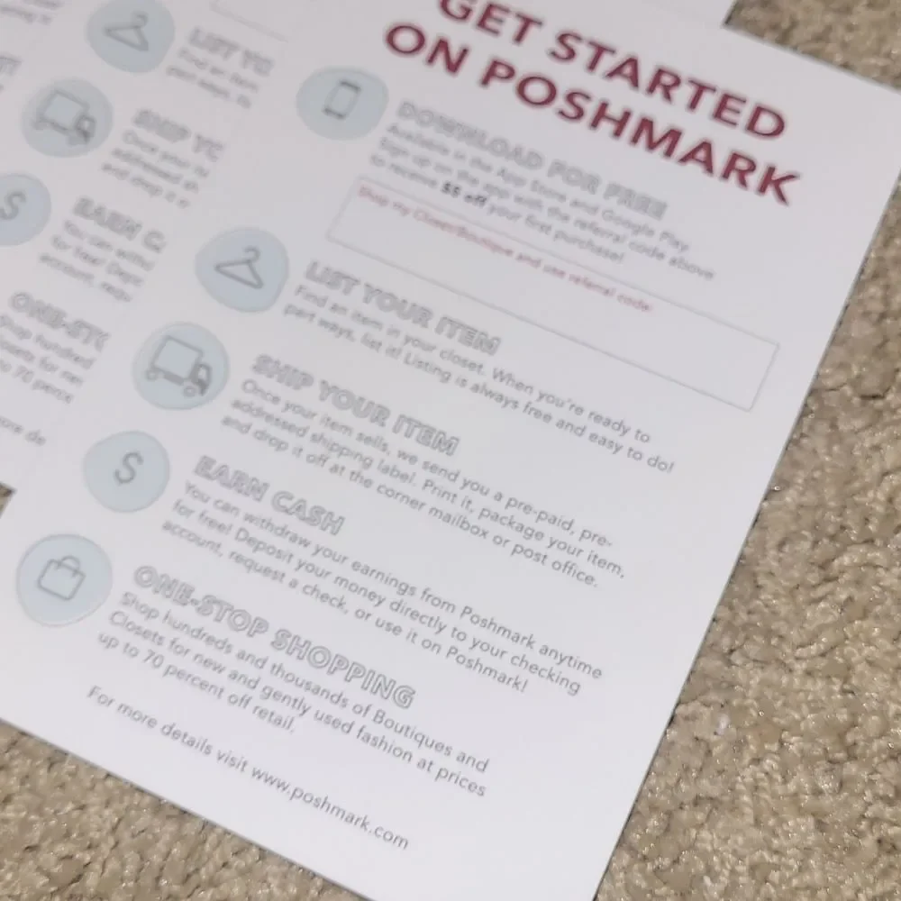 Small Business Poshmark Essentials Cards MARKETING THICK swag postcards